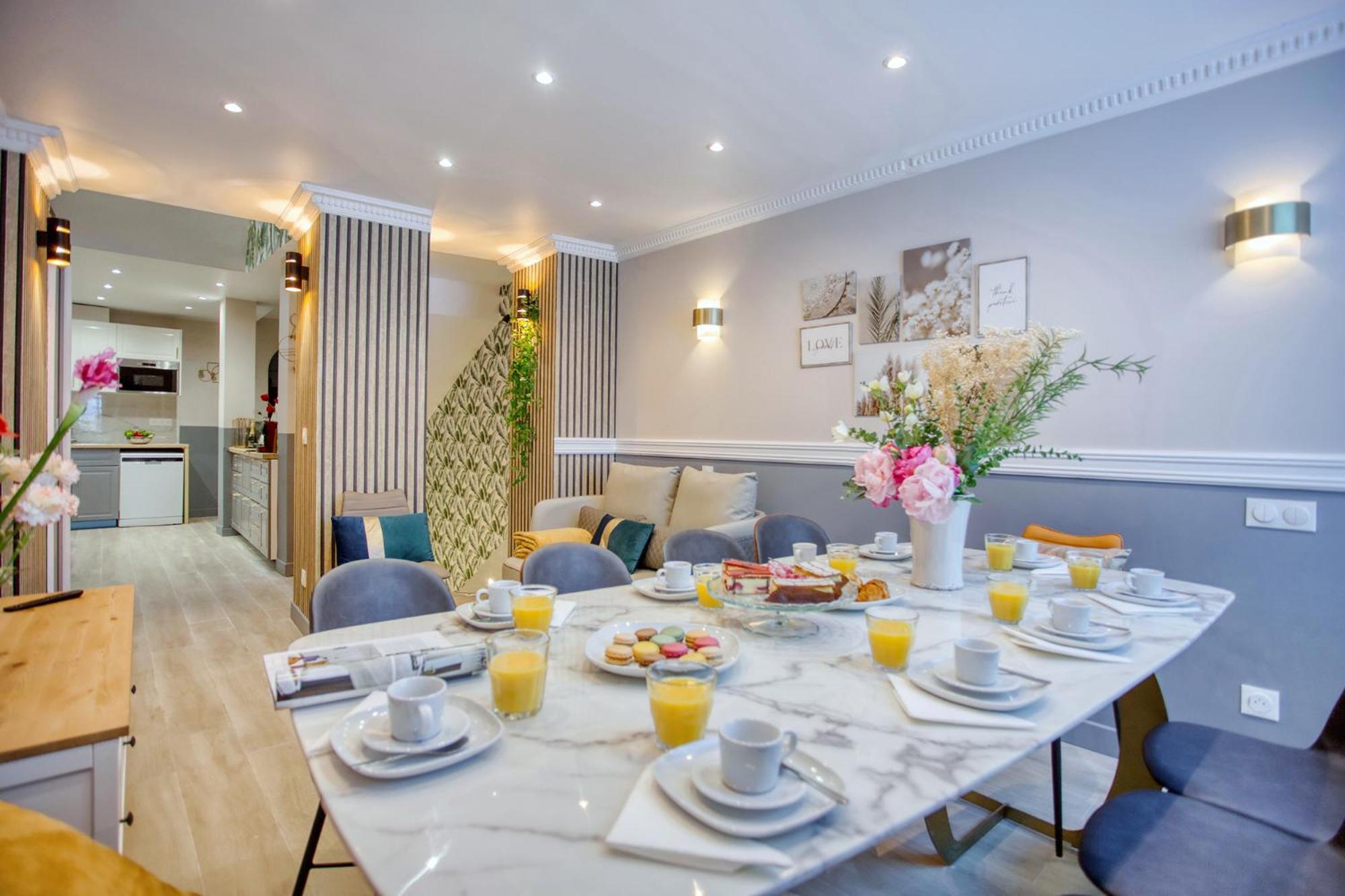 Elegant Triplex In Paris - Ideal For 10 - Aircon Eksteriør bilde